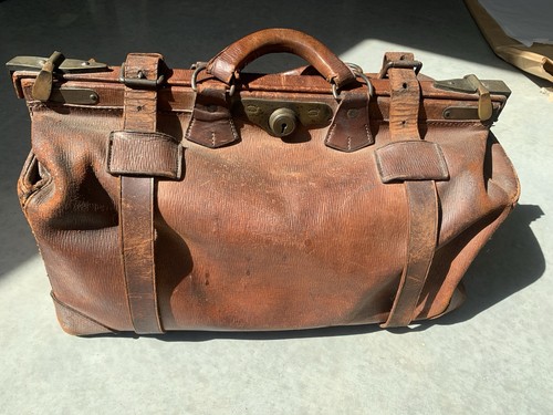 Vintage leather gladstone - vintage,
