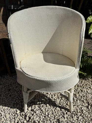 Vintage white lloyd loom style - white,