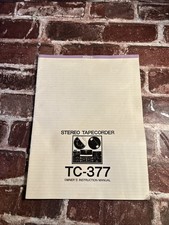 Sony TC-377 Tape Deck Owners