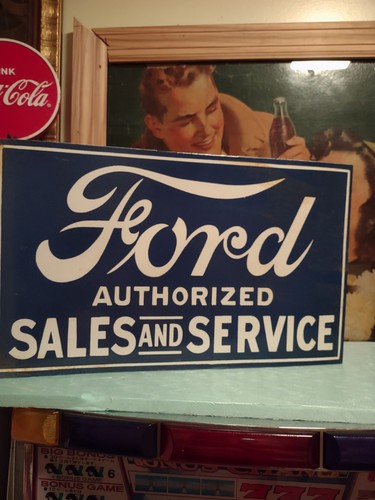 Vintage ford porcelain metal - ford,