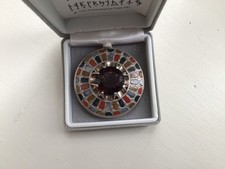 STUNNING ANTIQUE VICTORIAN SOLID SILVER SCOTTISH AGATE CITRINE BROOCH C.1890