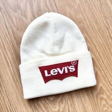Levi's White Beanie Hat Men's