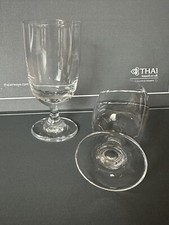 2 Thai Airways Wine or Juice Glass  Used In Flight And In TG Lounge