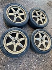VOLK RACING RAYS ENGINEERING TE37  5x100 Alloy Wheels  Rims  Advan Yokohama AD08