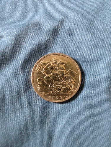 1909 full 22ct sovereign 00g - 22ct, 8.00g