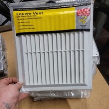 joblot  X 23 Vent Cover Louvre White Plastic Fly Mesh Ventilation Grille 9"x 9" 