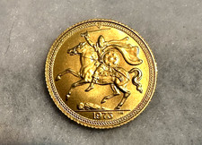 1973 22k Gold Coin Isle of Man 1/2 Sovereign Uncirculated Proof Condition
