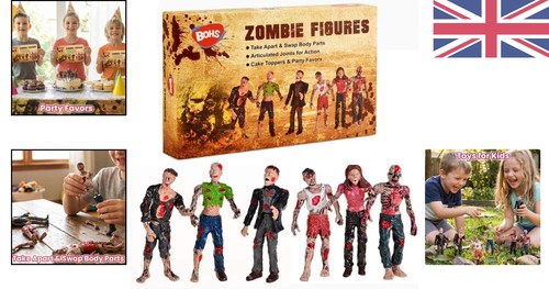 6pc zombie action figure set - 6pc,