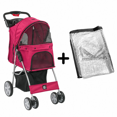 Kct red pet stroller with - kct,