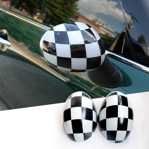 Black white checkered - white, wing