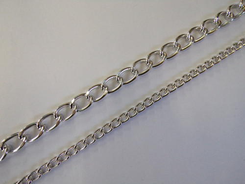 10mm 4mm silver metal link - metal,
