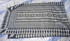Soft Shawl Scarf Versatile Throw Bed Runner Dark Navy White