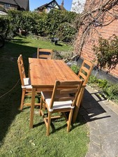 Ikea Pine Finish 4 Seater Dining Set