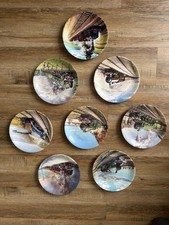 8 Davenport Pottery Great Steam Trains Paul Davenport Disp. Plates (H3) NS#8655