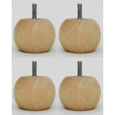 4 SMALL BUN FEET FOR FURNITURE