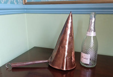 ENGLISH COPPER BEER / ALE / CIDER WARMER MULLER ~ 19th CENTURY HANDMADE 12"CONE