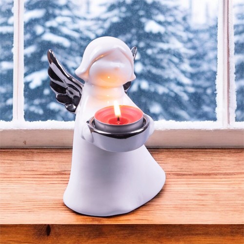 Ceramic angel tealight - ceramic, holder