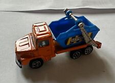MAJORETTE SKIP LORRY MULTI BENNE FIAT HAMPER No 222 Orange rare blue skip