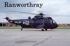 Orig Helicopter slide XV648 Westland Sea King HAS.2 R Navy Yeovilton 1977 #2017