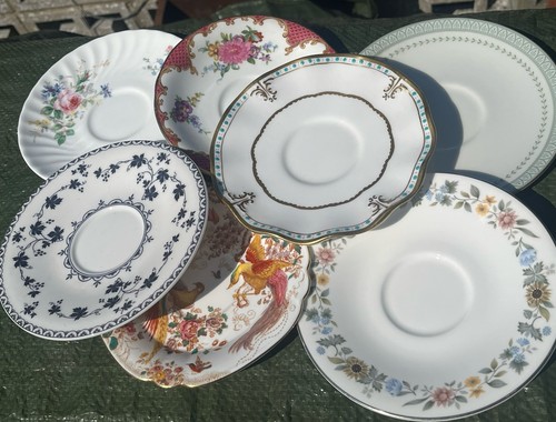 Vintage bone china floral tea - bone,