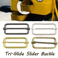 Metal Sliding Bars Buckles 50mm Craft Webbing Strap Handbag Luggage Dog Collar