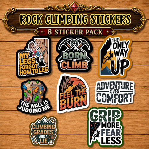 Rock climbing stickers - climbing,