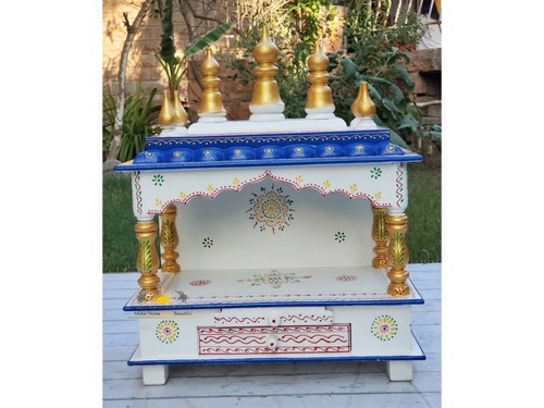 Blue white wooden temple - temple, home