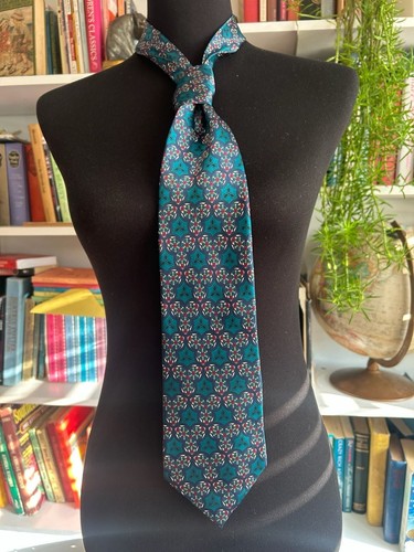 Oleg cassini vintage teal - vintage, silk