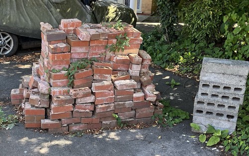 Used red house bricks - red,
