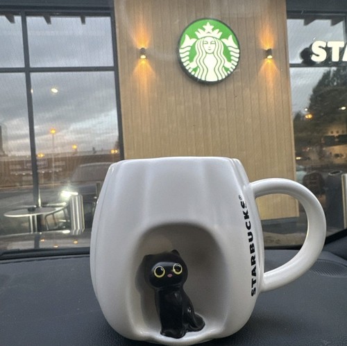 Starbucks black cat pumpkin - starbucks,