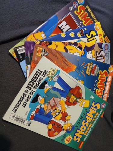 Simpsons comics lot 5uk - comics, x