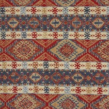 Altai Tapestry Red Fabric Kazak Woven Antique Style Jacquard Upholstery Curtains