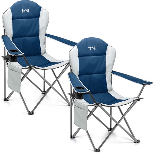 Padded camping chair high back - chair,
