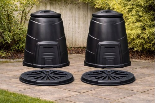 220l black garden compost - black, bins