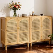 Bamboo Rattan Sideboard Buffet
