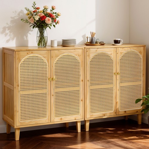 Bamboo rattan sideboard buffet - sideboard,