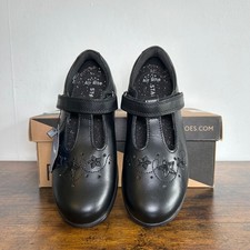 Start Rite Star Jump Girls Leather T-Bar School Shoes Black - Mixed Sizes