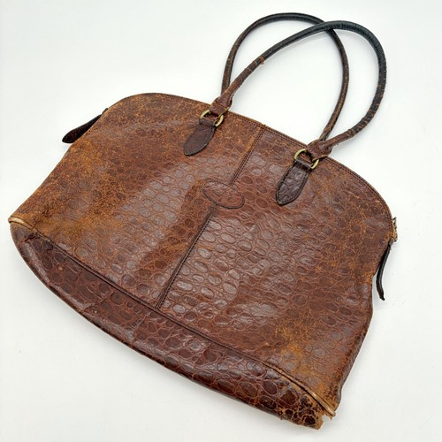 Vintage mulberry brown - vintage, croc