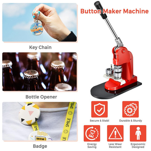 Button badge making - making, machine