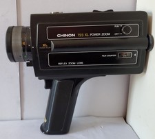Vintage Chinon 723 XL Power Zoom Super 8 Cine Camera In Original Case W/ Papers