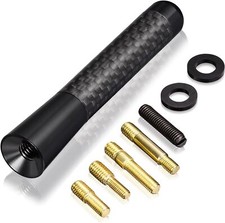 Car Bee Sting Short Black Carbon Fibre Aerial Mast Stubby  Antenna 8CM Truck SUV