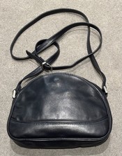 ENNY-ICONIC ITALIAN VINTAGE-SMALL SOFT LEATHER-CROSSBODY BAG IN DARK NAVY- NEW 