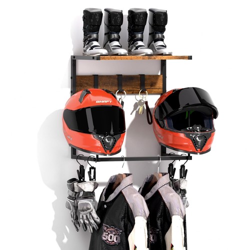 Motorcycle helmet holder wall - helmet,