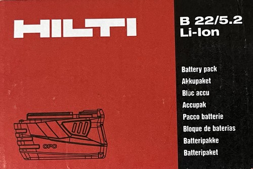 Hilti li ion battery - b,