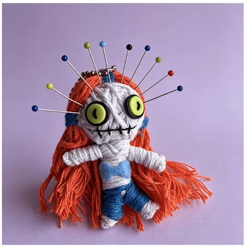 Voodoo doll keyring bag - voodoo,
