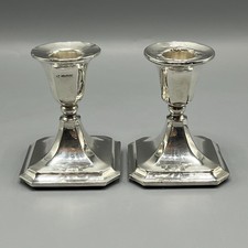 Pair Antique Sterling Silver