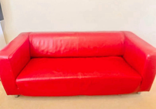 Ikea contemporary red faux - red,