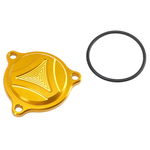 Engine oil filter cover gold - engine,