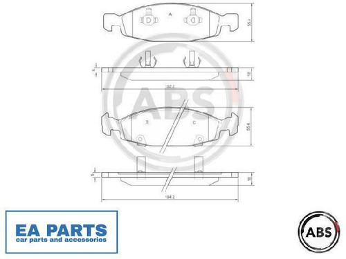 Brake pad set disc - disc, for