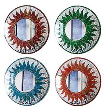 Round mosaic sun design wall